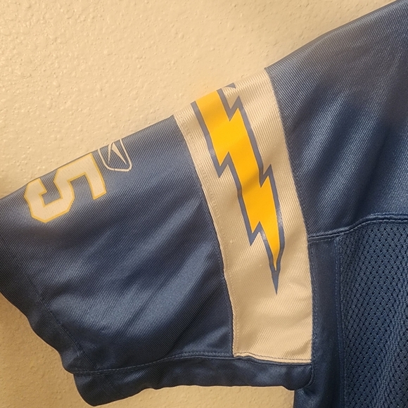 NFL Antonio Gates San Diego Chargers Powder Blue Reebok Jersey Boys Size XL - Picture 6 of 7